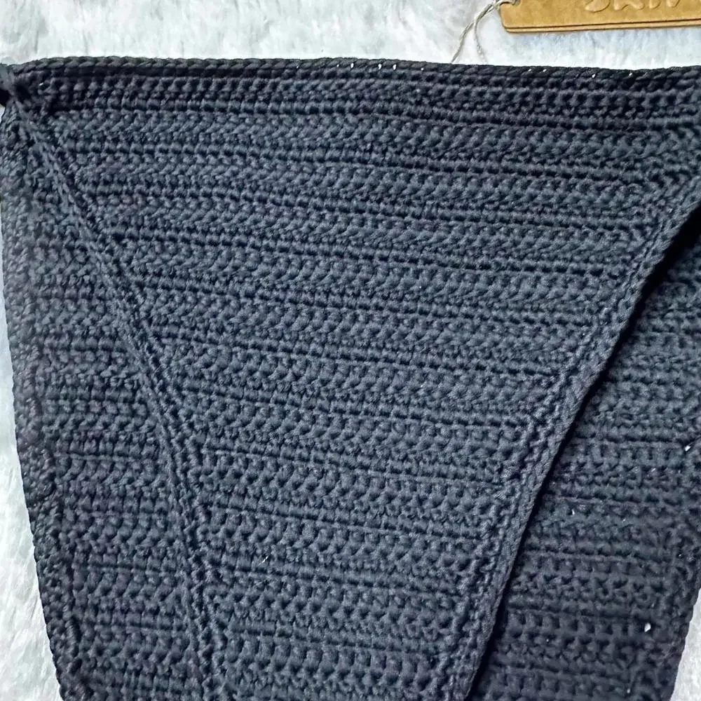 NWT Skims Crochet Swim Tie Bikini Bottoms in Onyx Women’s 2X